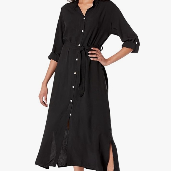 Black Button Down Dress - Picture 8 of 9